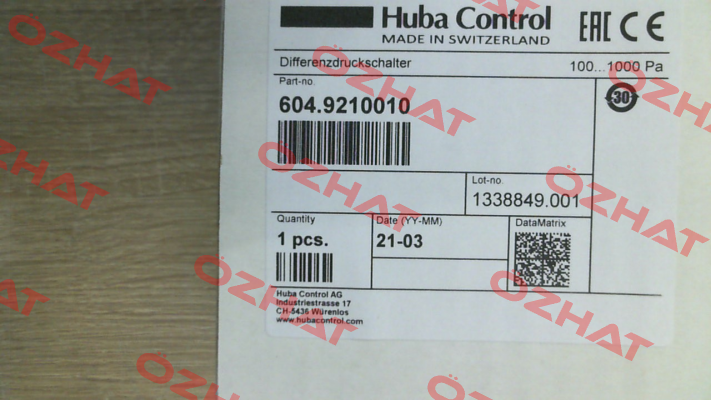 604.9210010 Huba Control
