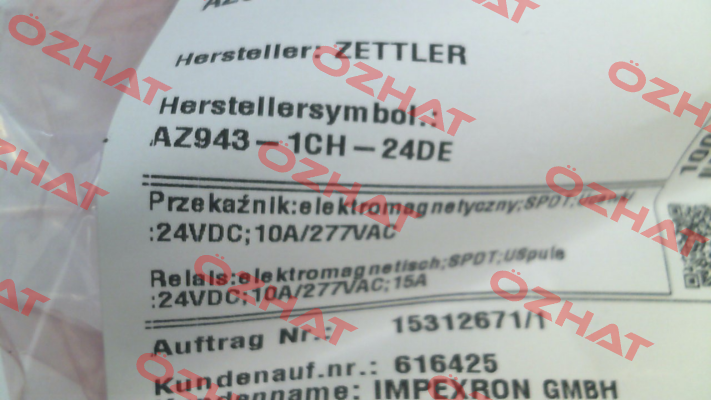 AZ943-1CH-24DE Zettler