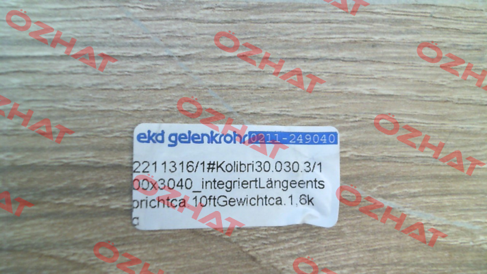 30.030.3/100 x3040 Ekd Gelenkrohr