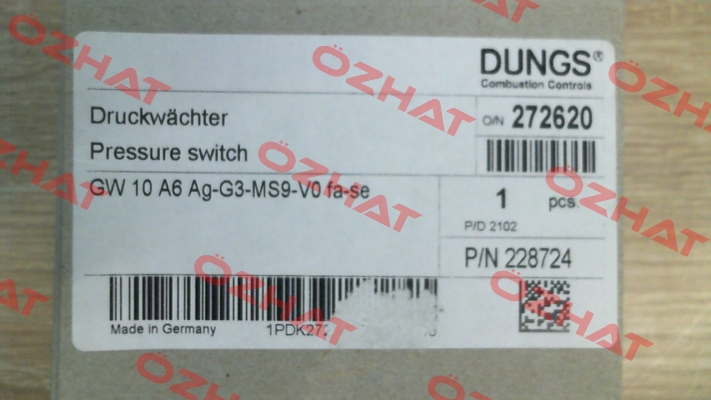 228 724 / GW 10 A6 Ag-G3-MS9-V0 fa-se Dungs