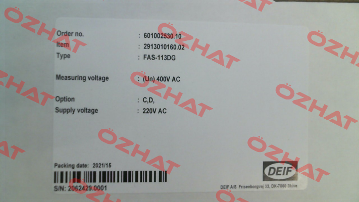 FAS-113DG (2913010160.02) Deif