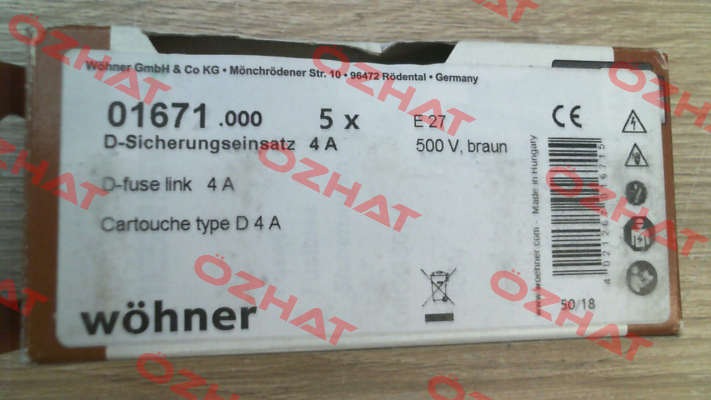01671 (pack x5) Wöhner