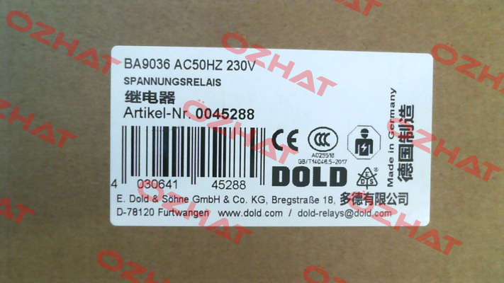 BA9036 AC50HZ 230V Dold