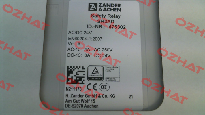 475302 \ SR3AD AC/DC 24V ZANDER AACHEN