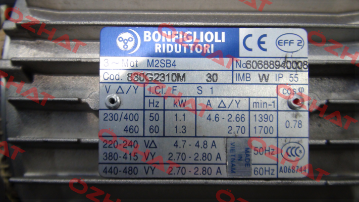 reducer for M2SB4, Nr:60688940008 Bonfiglioli