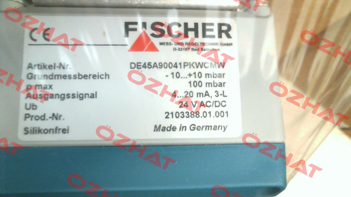 Art. Nr.: DE45A90041PKWCMW Fischer Mess Regeltechnik