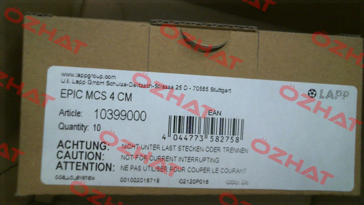 10399000 / EPIC MCS 4 CM (pack x10) Lapp Kabel