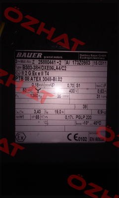 BS03-38H/DXE06LA4/C2  Bauer