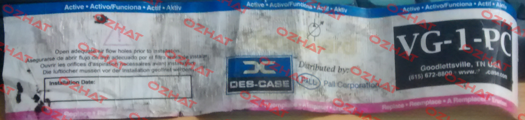 VG-1-PC obsolete, replacement DC-VG-1  Des-Case