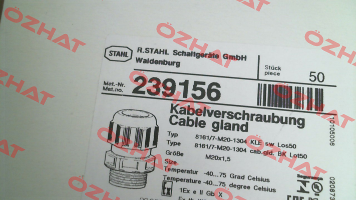 239156, 8161/7-M20-1304 Stahl