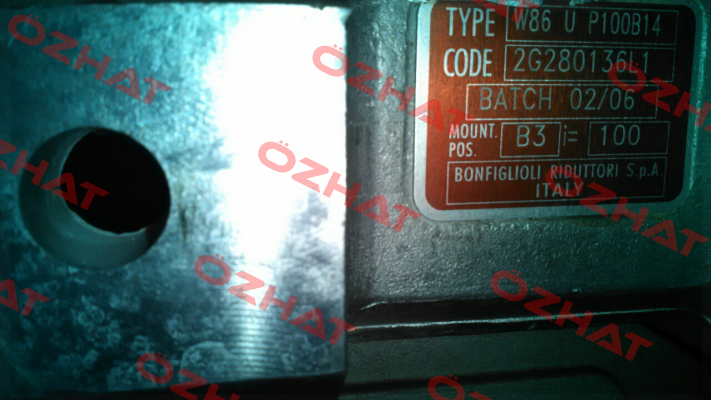 W86 U 100 P100 B14 B3 Code:2G280136L1 Bonfiglioli