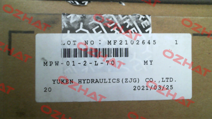 MPW-01-2-L-70 Yuken