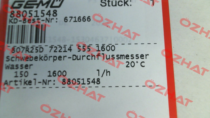 807R25D 72214 555 1600 Gemü