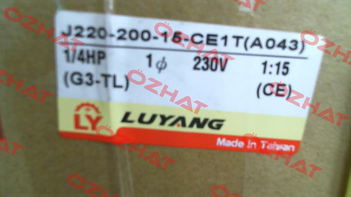 J220-200-15-CE1T(A043)-G3 Luyang Gear Motor