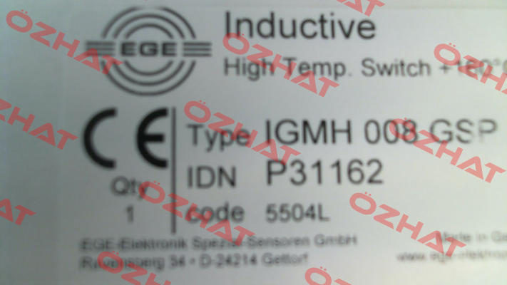 P31162 / IGMH 008 GSP Ege