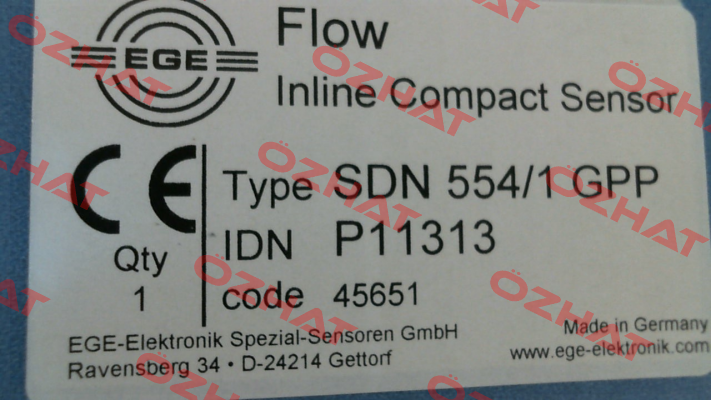 p/n: P11313, Type: SDN 554/1 GPP Ege