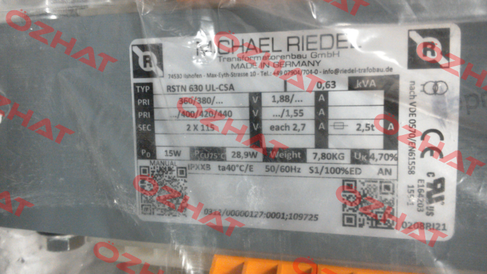 RSTN630 Sonder Michael Riedel Transformatorenbau