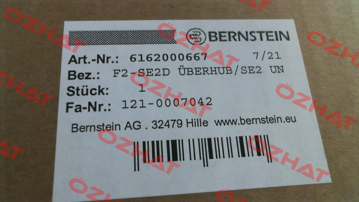 P/N: 6162000667, Type:  F2-SE2D Bernstein