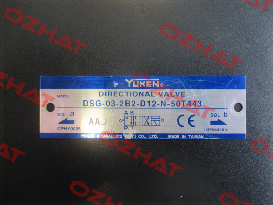 DSG-03-2B2-D12-N-50T443,obsolete,replacement by DSG-03-2B2-D12-N-50  Yuken
