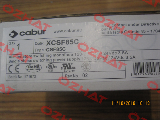 XCSF85C Cabur