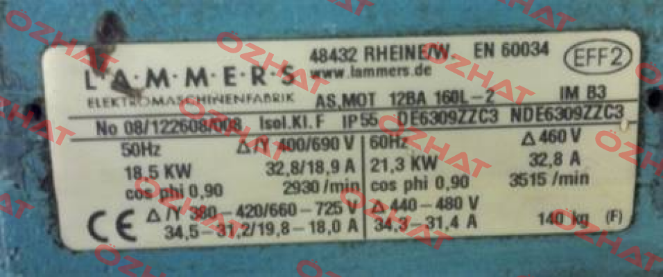 08/122608/008 DE6309ZZC3 NDE6309ZZC3 Lammers