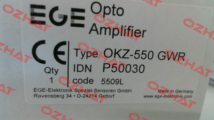 p/n: P50030, Type: OKZ 550 GWR Ege