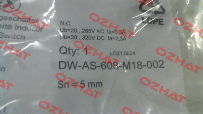 220-220-218 / DW-AS-608-M18-002 Contrinex