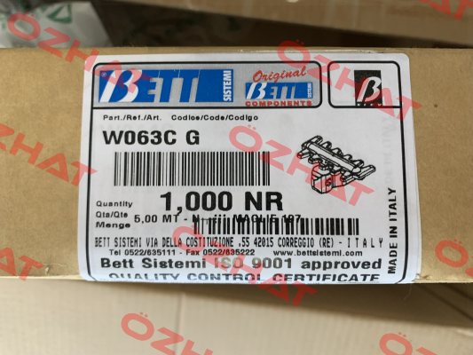 W063CG BETT SISTEMI