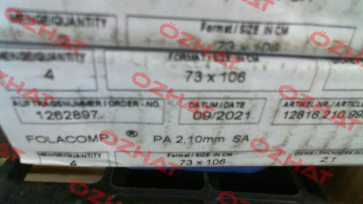 Folacomp PA 1060 x 730 x 2,10 mm Folex