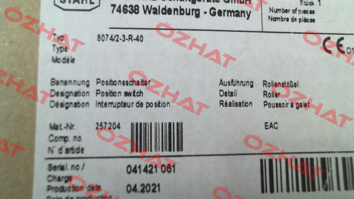 8074/2-3-R-40 Stahl