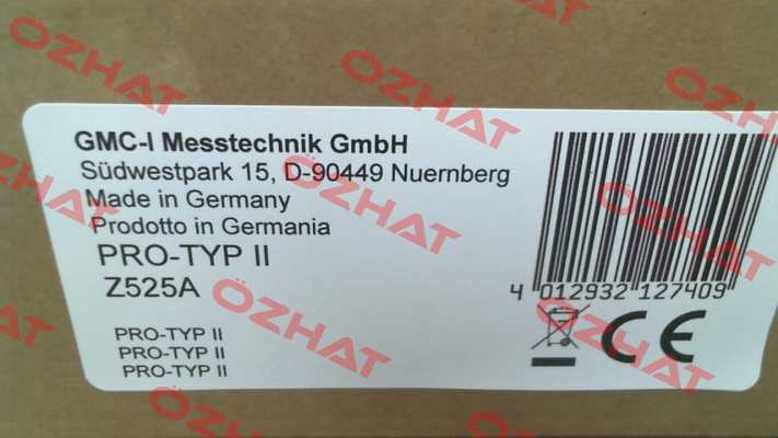 Art.No. Z525A, Type: PRO-TYP II Gossen Metrawatt