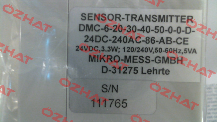 p/n: 50265, type: DMC-6-20-30-40-50-0-0-D-24DC-240AC-86-AB-CE Mikro-mess
