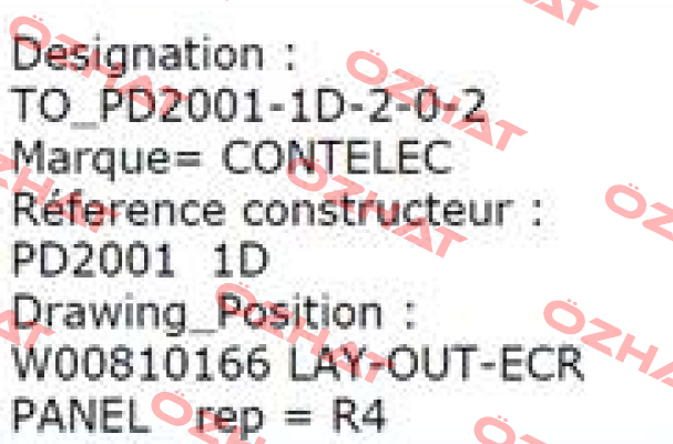 PD2001 - 1D 2-0-2 - OEM  Contelec