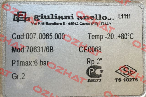70631/6B 2"  Giuliani Anello