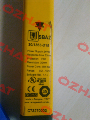 Type 2 SBA2 30/1363-D15 - obsolete, replaced by  SC2AR301350D19  Carlo Gavazzi
