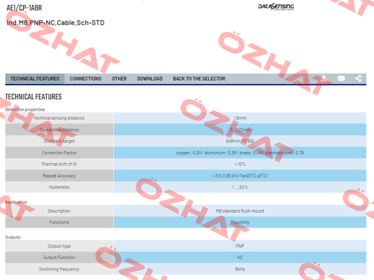 AE1/CP-1A8R Micro Detectors / Diell (now Datasensing)
