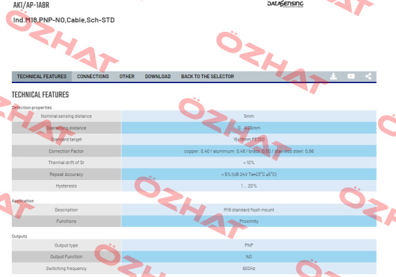 AK1/AP-1A8R Micro Detectors / Diell (now Datasensing)
