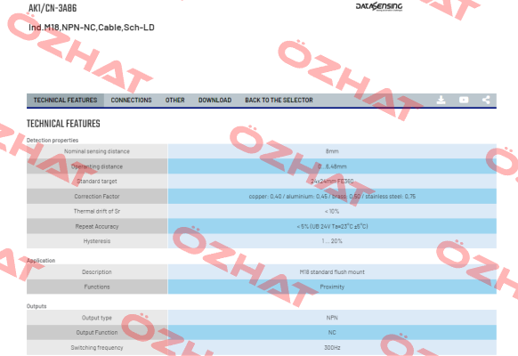 AK1/CN-3A86 Micro Detectors / Diell (now Datasensing)