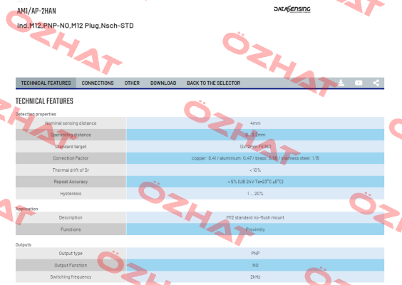 AM1/AP-2HAN Micro Detectors / Diell (now Datasensing)