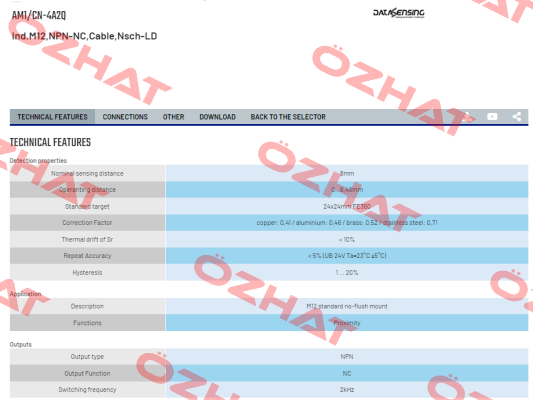 AM1/CN-4A2Q Micro Detectors / Diell (now Datasensing)