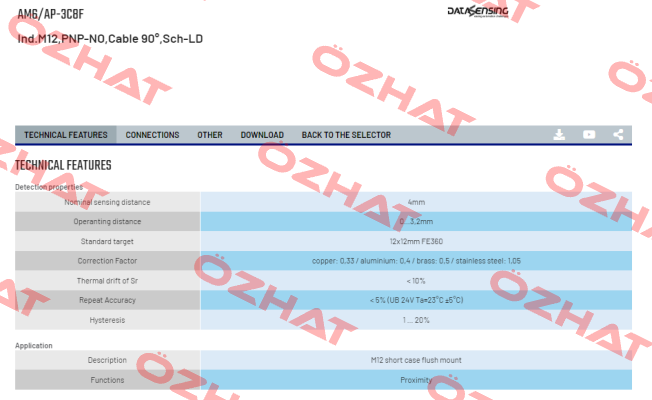 AM6/AP-3C8F Micro Detectors / Diell (now Datasensing)