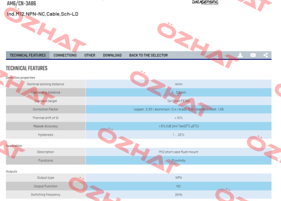 AM6/CN-3A86 Micro Detectors / Diell (now Datasensing)