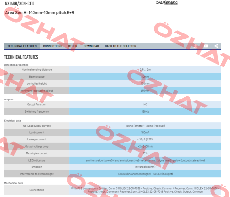 NX14SR/XCN-CT10 Micro Detectors / Diell (now Datasensing)