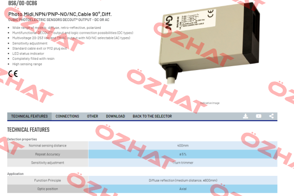 BS6/00-0C86 Micro Detectors / Diell (now Datasensing)