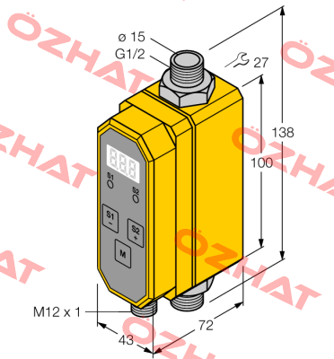 p/n: 6870137, Type: FTCI-G1/2D15A4P-2UP8X-H1141/D228 Turck