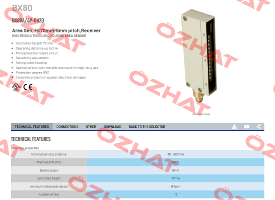 BX80A/4P-0H2D Micro Detectors / Diell (now Datasensing)
