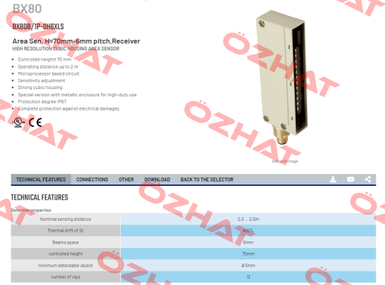 BX80B/1P-0H6XLS Micro Detectors / Diell (now Datasensing)