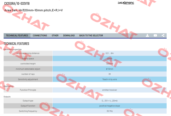 CX2E0RA/10-032VTB Micro Detectors / Diell (now Datasensing)