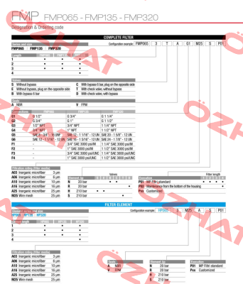 FMP-065-1-B-A-G1-A16-N-P01 MP Filtri