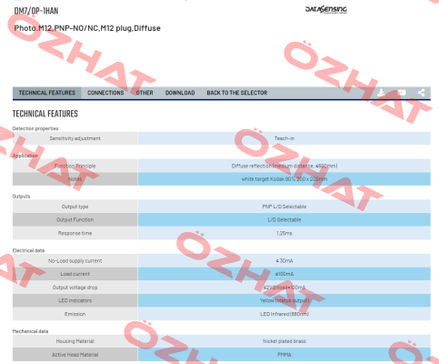 DM7/0P-1HAN Micro Detectors / Diell (now Datasensing)